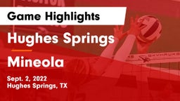 Hughes Springs  vs Mineola  Game Highlights - Sept. 2, 2022