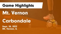 Mt. Vernon  vs Carbondale  Game Highlights - Sept. 28, 2023