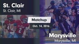 Matchup: St. Clair High vs. Marysville  2016