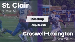 Matchup: St. Clair High vs. Croswell-Lexington  2018