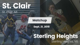 Matchup: St. Clair High vs. Sterling Heights  2018