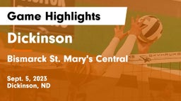 Dickinson  vs Bismarck St. Mary's Central  Game Highlights - Sept. 5, 2023