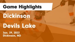 Dickinson  vs Devils Lake  Game Highlights - Jan. 29, 2022