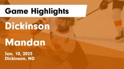 Dickinson  vs Mandan  Game Highlights - Jan. 10, 2023