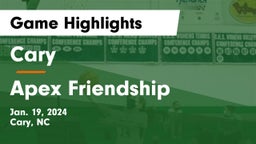 Cary  vs Apex Friendship  Game Highlights - Jan. 19, 2024