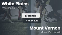 Matchup: White Plains High vs. Mount Vernon  2016