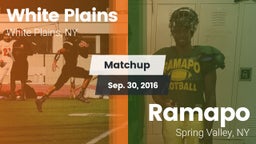 Matchup: White Plains High vs. Ramapo  2016