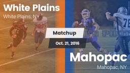 Matchup: White Plains High vs. Mahopac  2016