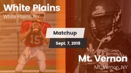 Matchup: White Plains High vs. Mt. Vernon  2018