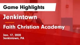 Jenkintown  vs Faith Christian Academy Game Highlights - Jan. 17, 2020