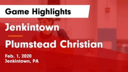 Jenkintown  vs Plumstead Christian  Game Highlights - Feb. 1, 2020