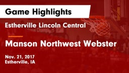 Estherville Lincoln Central  vs Manson Northwest Webster  Game Highlights - Nov. 21, 2017