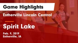Estherville Lincoln Central  vs Spirit Lake  Game Highlights - Feb. 9, 2019