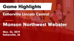 Estherville Lincoln Central  vs Manson Northwest Webster  Game Highlights - Nov. 26, 2019
