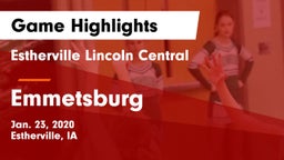 Estherville Lincoln Central  vs Emmetsburg  Game Highlights - Jan. 23, 2020
