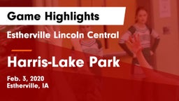 Estherville Lincoln Central  vs Harris-Lake Park  Game Highlights - Feb. 3, 2020