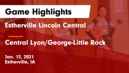 Estherville Lincoln Central  vs Central Lyon/George-Little Rock  Game Highlights - Jan. 12, 2021