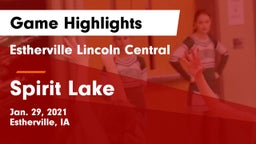 Estherville Lincoln Central  vs Spirit Lake  Game Highlights - Jan. 29, 2021