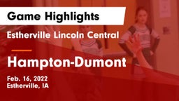 Estherville Lincoln Central  vs Hampton-Dumont  Game Highlights - Feb. 16, 2022