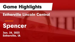 Estherville Lincoln Central  vs Spencer  Game Highlights - Jan. 24, 2023