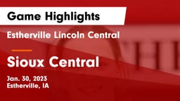 Estherville Lincoln Central  vs Sioux Central  Game Highlights - Jan. 30, 2023