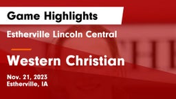 Estherville Lincoln Central  vs Western Christian  Game Highlights - Nov. 21, 2023