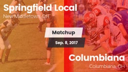 Matchup: Springfield Local Hi vs. Columbiana  2017