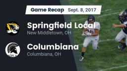 Recap: Springfield Local  vs. Columbiana  2017