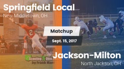 Matchup: Springfield Local Hi vs. Jackson-Milton  2017