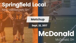 Matchup: Springfield Local Hi vs. McDonald  2017