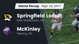 Recap: Springfield Local  vs. McKinley  2017