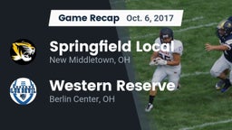Recap: Springfield Local  vs. Western Reserve  2017