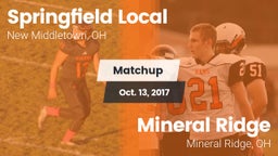 Matchup: Springfield Local Hi vs. Mineral Ridge  2017