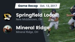 Recap: Springfield Local  vs. Mineral Ridge  2017