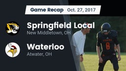 Recap: Springfield Local  vs. Waterloo  2017