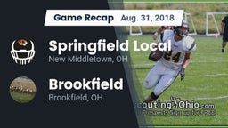 Recap: Springfield Local  vs. Brookfield  2018