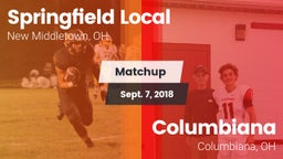 Matchup: Springfield Local Hi vs. Columbiana  2018