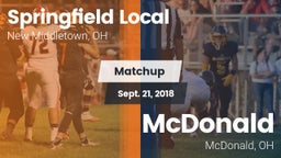 Matchup: Springfield Local Hi vs. McDonald  2018