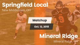 Matchup: Springfield Local Hi vs. Mineral Ridge  2018