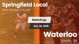 Matchup: Springfield Local Hi vs. Waterloo  2018