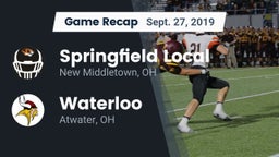 Recap: Springfield Local  vs. Waterloo  2019