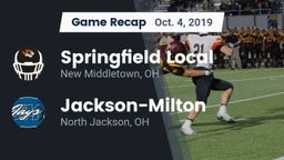 Recap: Springfield Local  vs. Jackson-Milton  2019