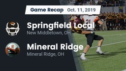 Recap: Springfield Local  vs. Mineral Ridge  2019