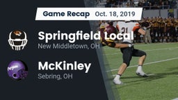 Recap: Springfield Local  vs. McKinley  2019