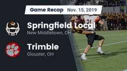 Recap: Springfield Local  vs. Trimble  2019