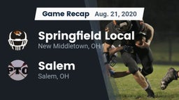 Recap: Springfield Local  vs. Salem  2020