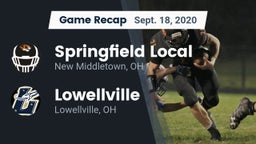 Recap: Springfield Local  vs. Lowellville  2020