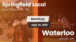 Matchup: Springfield Local Hi vs. Waterloo  2020