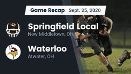 Recap: Springfield Local  vs. Waterloo  2020