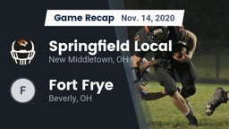 Recap: Springfield Local  vs. Fort Frye  2020